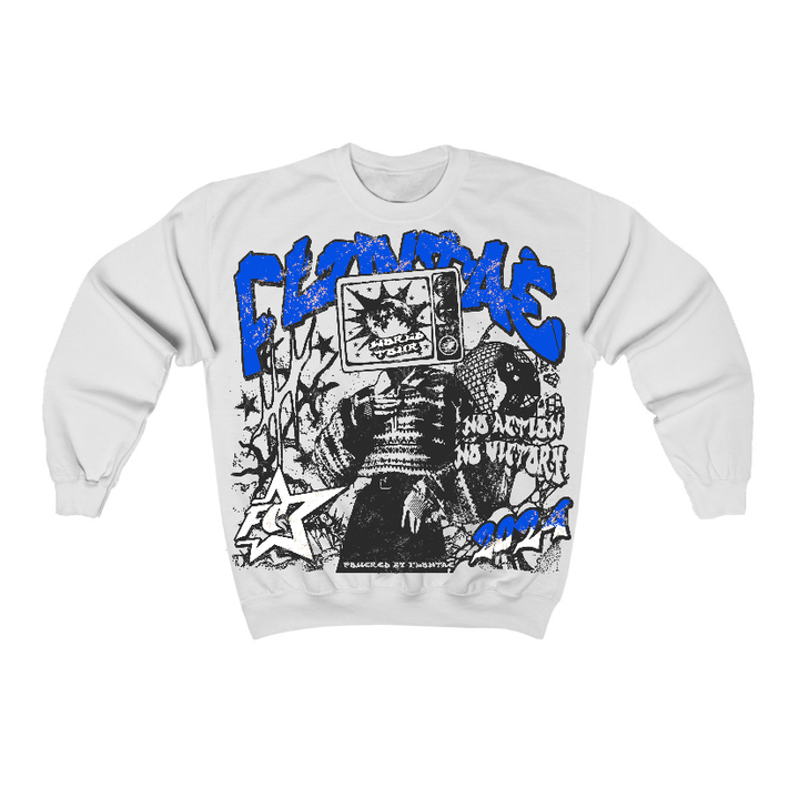Blueberry 12s Flontae Crewneck Sweatshirt No Victory Graphic