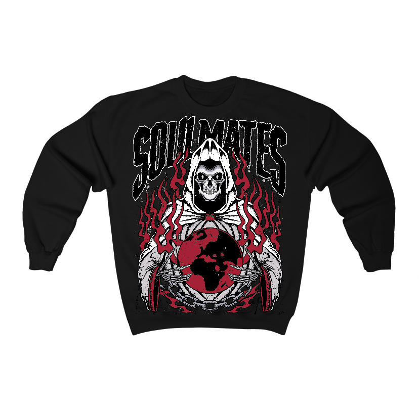 Black Toe 14s Flontae Crewneck Sweatshirt Soulmates Graphic