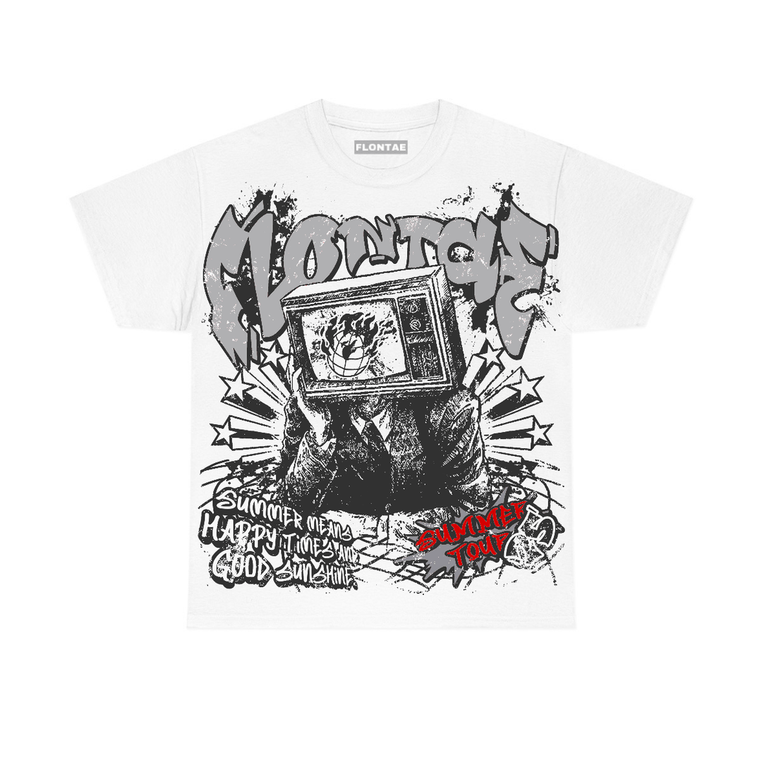 White Cement 4s Flontae T-Shirt Happiness Graphic