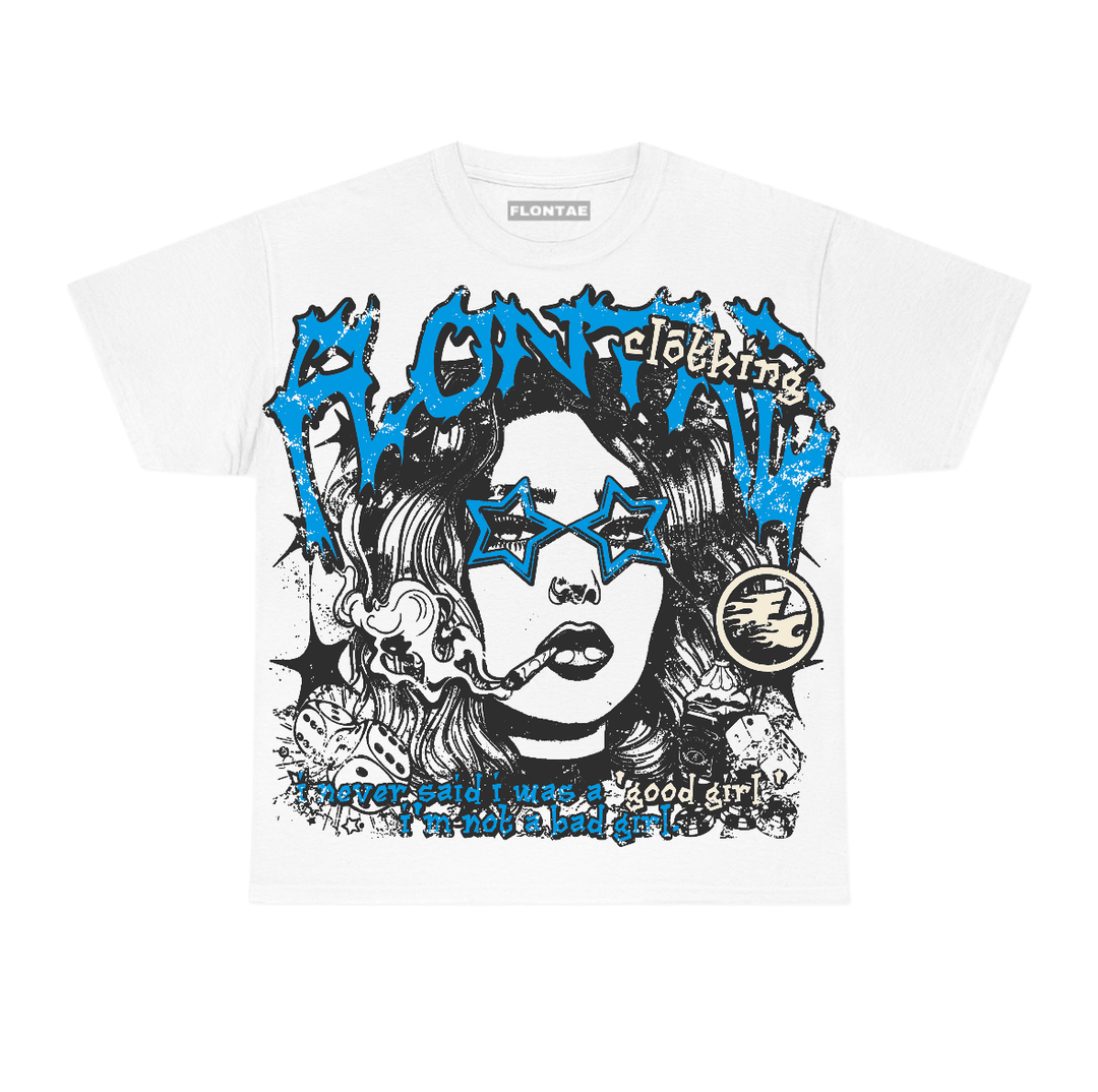 University Blue Reimagined 1s Flontae T-Shirt Keep Quiet Graphic
