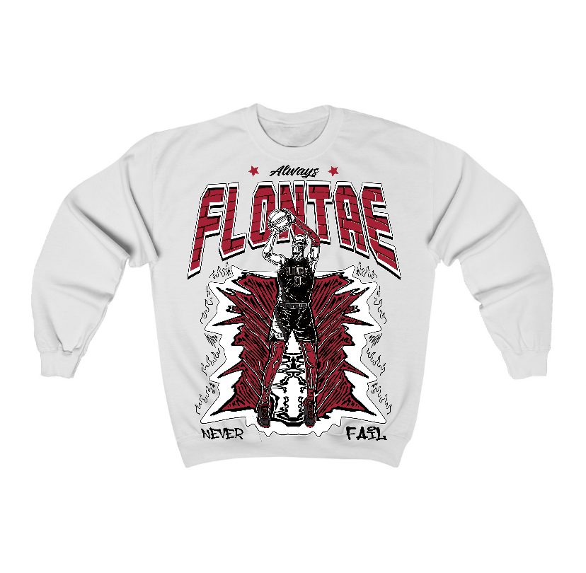 Black Toe 14s Flontae Crewneck Sweatshirt Never Fail Graphic