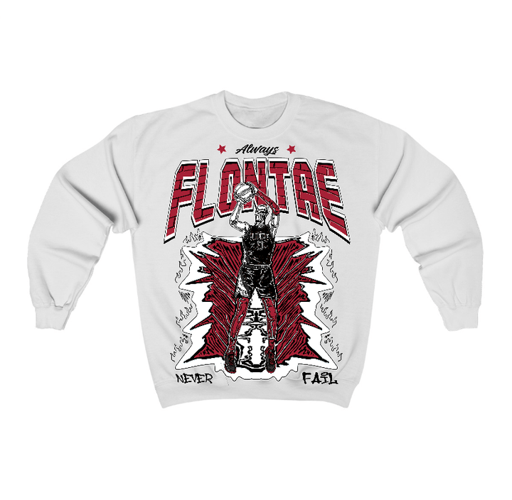Black Toe 14s Flontae Crewneck Sweatshirt Never Fail Graphic