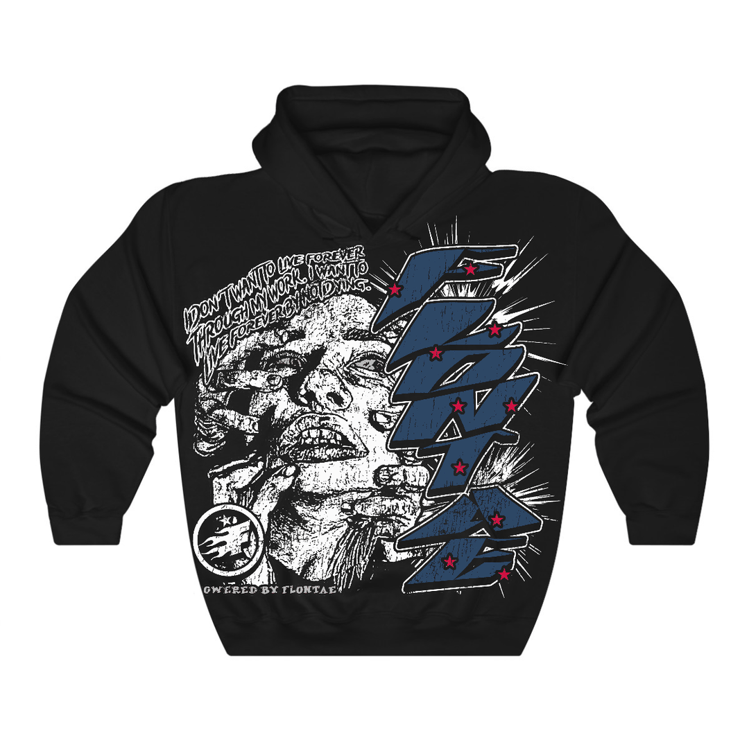 French Blue 12s Flontae Hoodie Forever Graphic