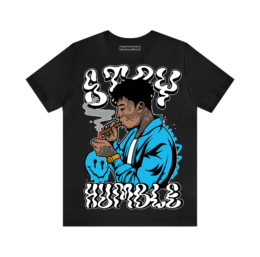 Powder Blue 9s Flontae T-Shirt Stay Humble Graphic