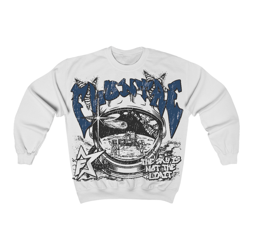 French Blue 12s Flontae Crewneck Sweatshirt Stay Ahead Graphic