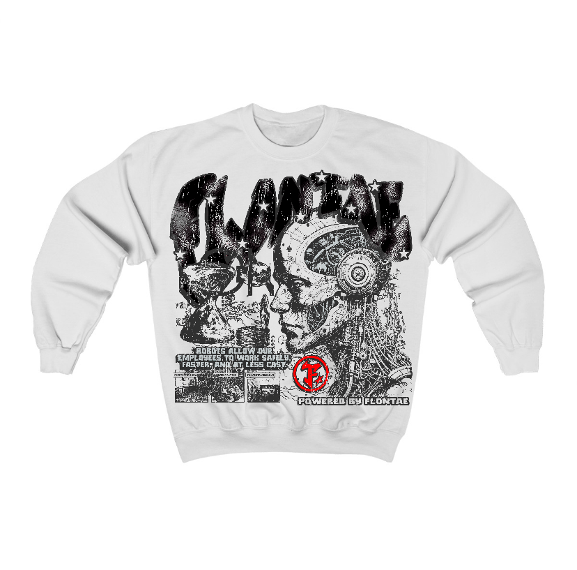 Black Metallic Reimagined 5s Flontae Crewneck Sweatshirt Smartness Graphic