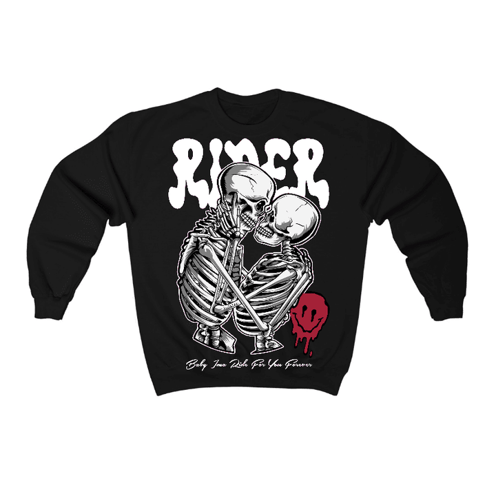 Black Toe 14s Flontae Crewneck Sweatshirt Rider Graphic
