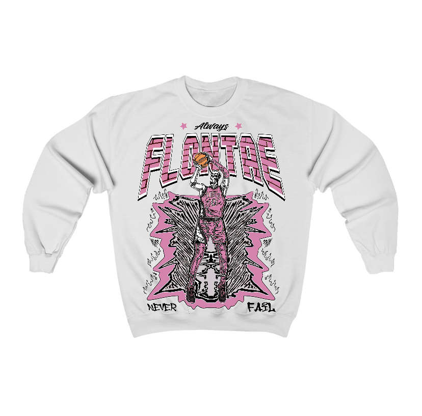 Orchid 4s Flontae Crewneck Sweatshirt Never Fail Graphic