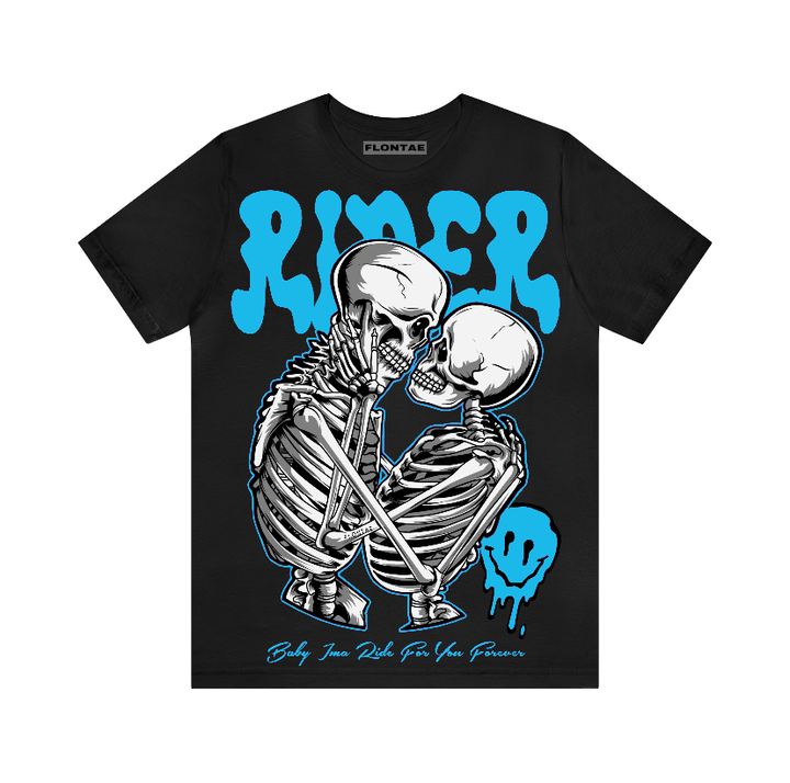 Powder Blue 9s Flontae T-Shirt Rider Graphic