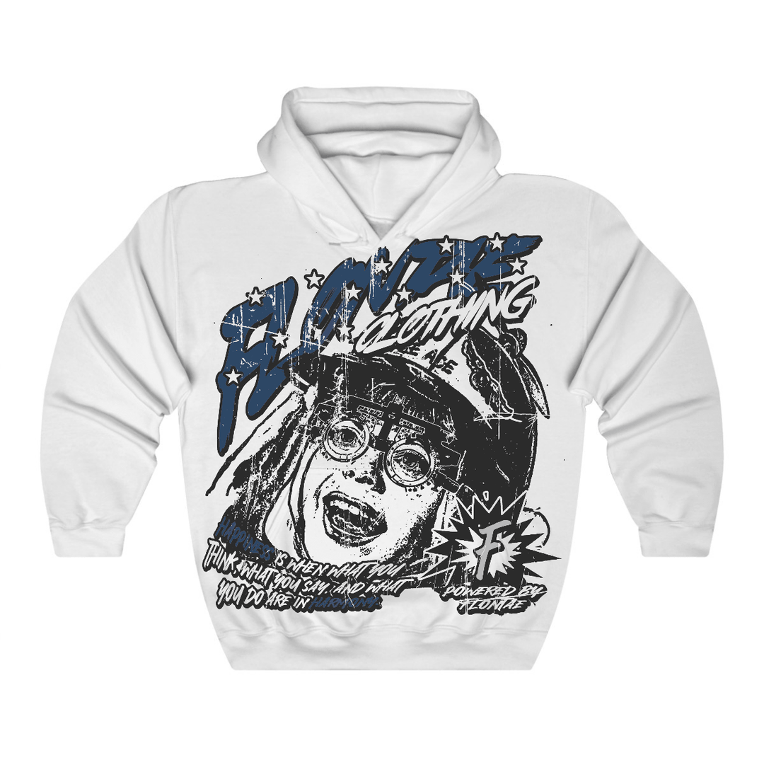 French Blue 12s Flontae Hoodie Always Smile Graphic