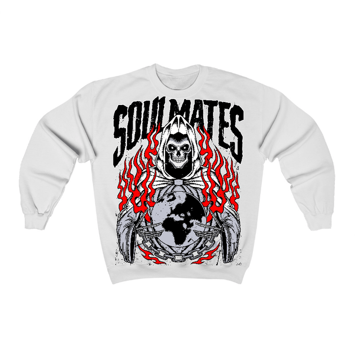 Black Cement 3s Flontae Crewneck Sweatshirt Soulmates Graphic