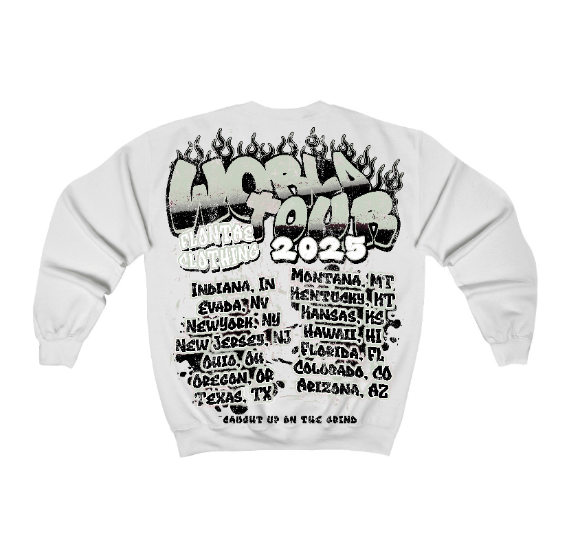 Seafoam 4s Flontae Crewneck Sweatshirt Intelligence Graphic