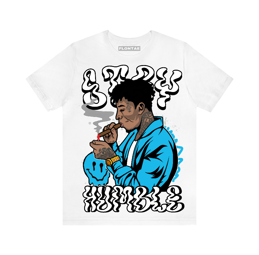 Powder Blue 9s Flontae T-Shirt Stay Humble Graphic