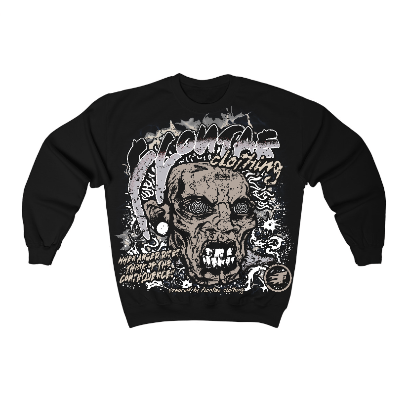 Reverse Metallic 5s Flontae Crewneck Sweatshirt Consequences Graphic