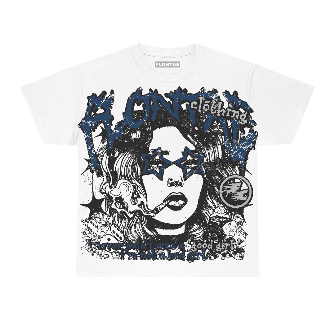 French Blue 12s Flontae T-Shirt Keep Quiet Graphic