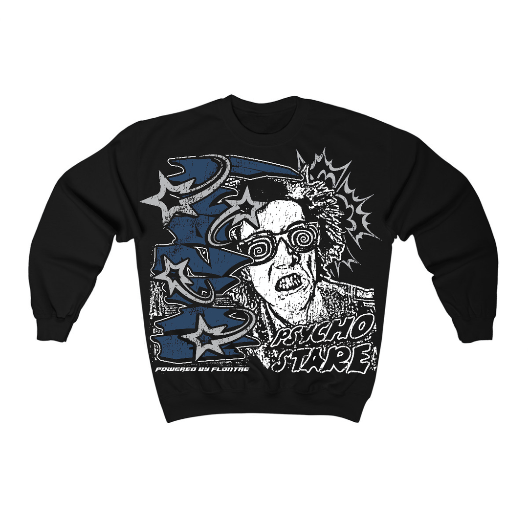 French Blue 12s Flontae Crewneck Sweatshirt Stare Graphic