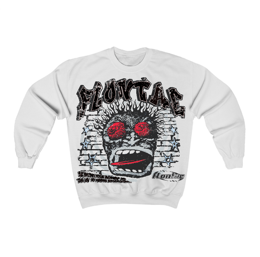 Black Metallic Reimagined 5s Flontae Crewneck Sweatshirt Balance My Heart Graphic