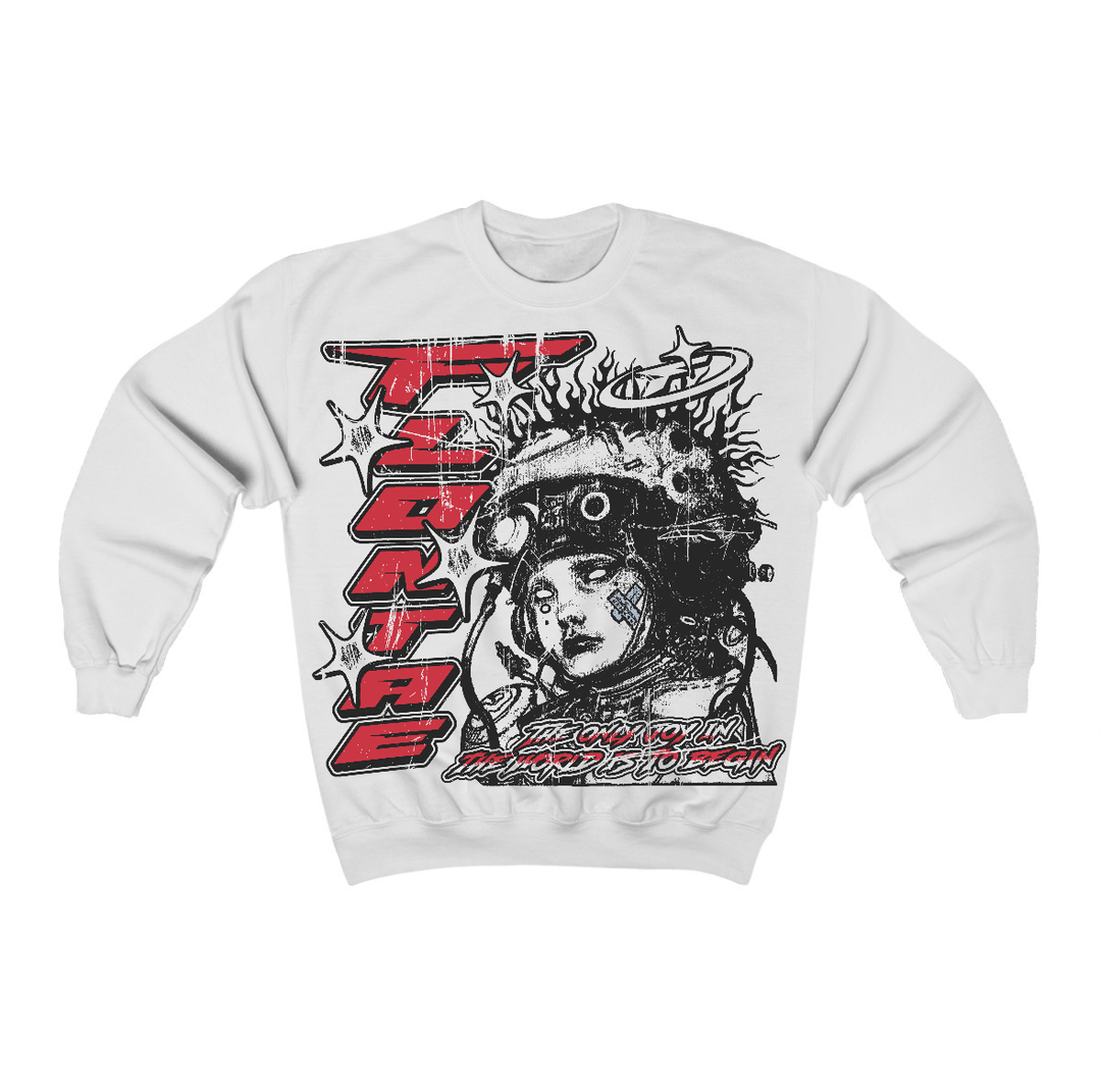 Fire Red “Black Tongue” 5s Flontae Crewneck Sweatshirt Self Aware Graphic