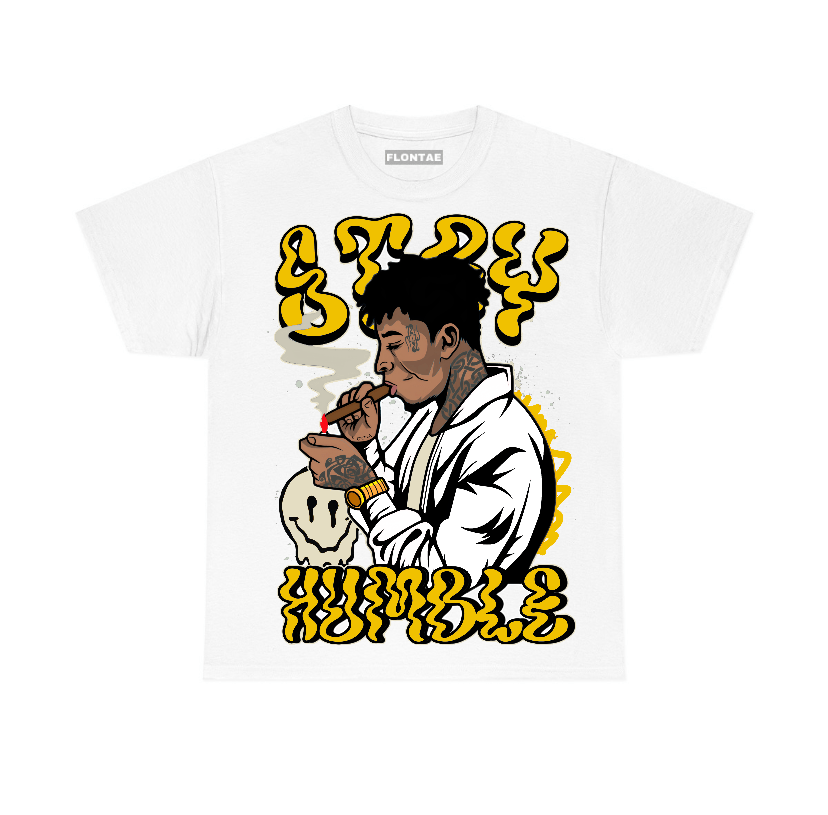 Vivid Sulfur 4s Flontae T-Shirt Stay Humble Graphic