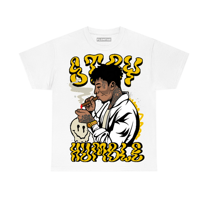 Vivid Sulfur 4s Flontae T-Shirt Stay Humble Graphic