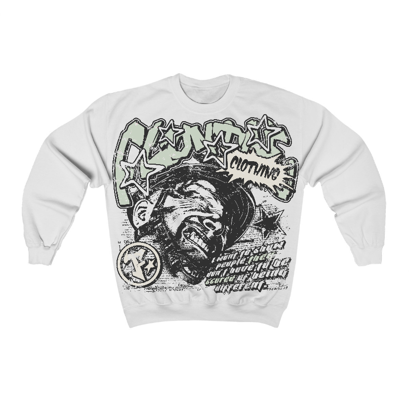 Seafoam 4s Flontae Crewneck Sweatshirt Be Unique Graphic