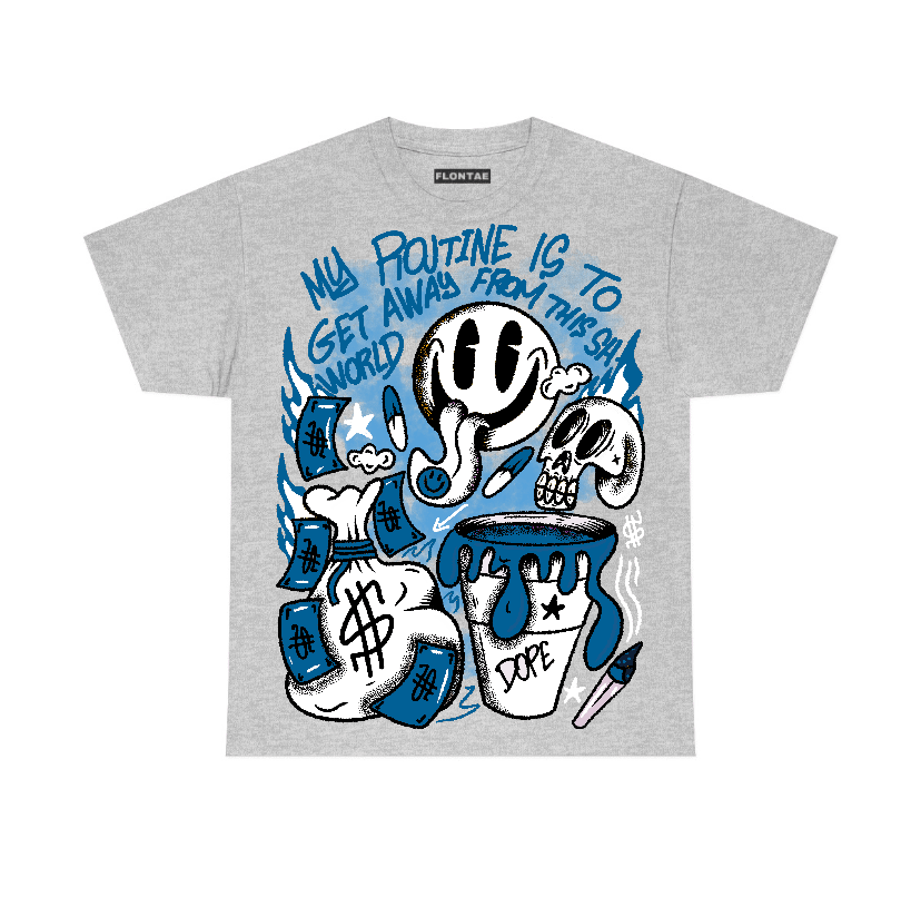 Military Blue 4s Flontae T-Shirt Stay Out Graphic