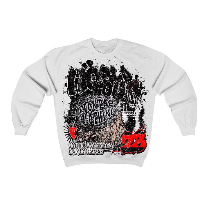 Black Cement 3s Flontae Crewneck Sweatshirt Intelligence Graphic