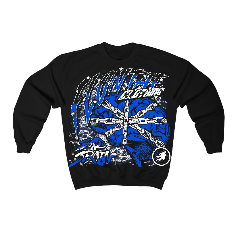 Blueberry 12s Flontae Crewneck Sweatshirt Bad Brain Graphic
