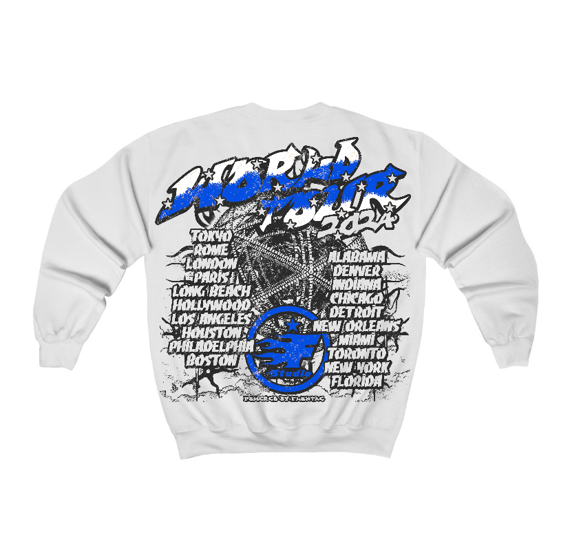 Blueberry 12s Flontae Crewneck Sweatshirt No Victory Graphic