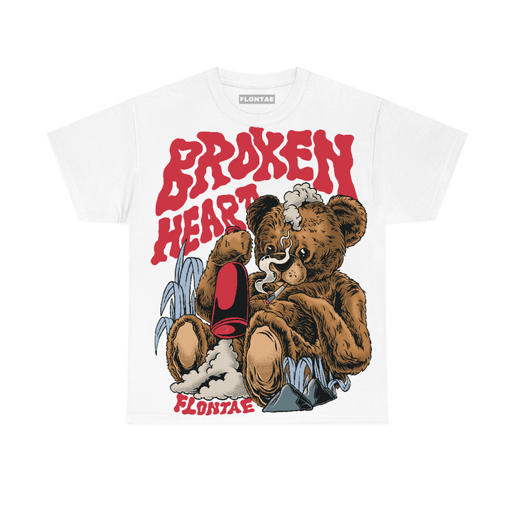 Fire Red “Black Tongue” 5s Flontae T-Shirt Broken Heart Graphic