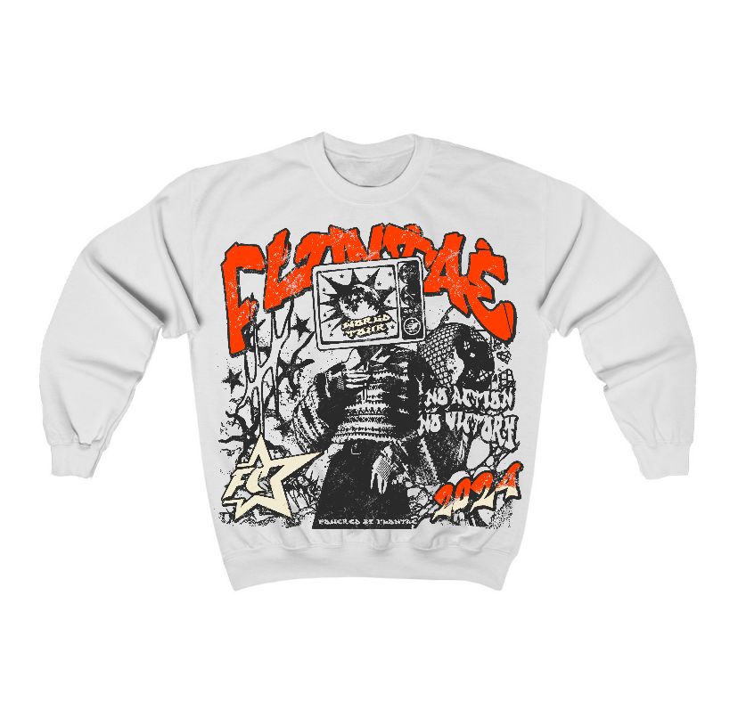 Georgia Peach 3s Flontae Crewneck Sweatshirt No Victory Graphic