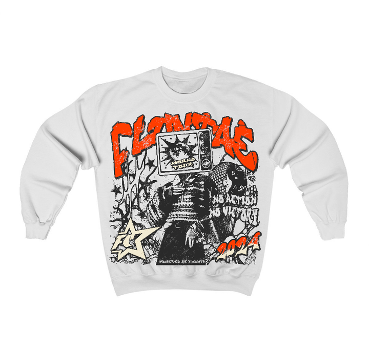 Georgia Peach 3s Flontae Crewneck Sweatshirt No Victory Graphic