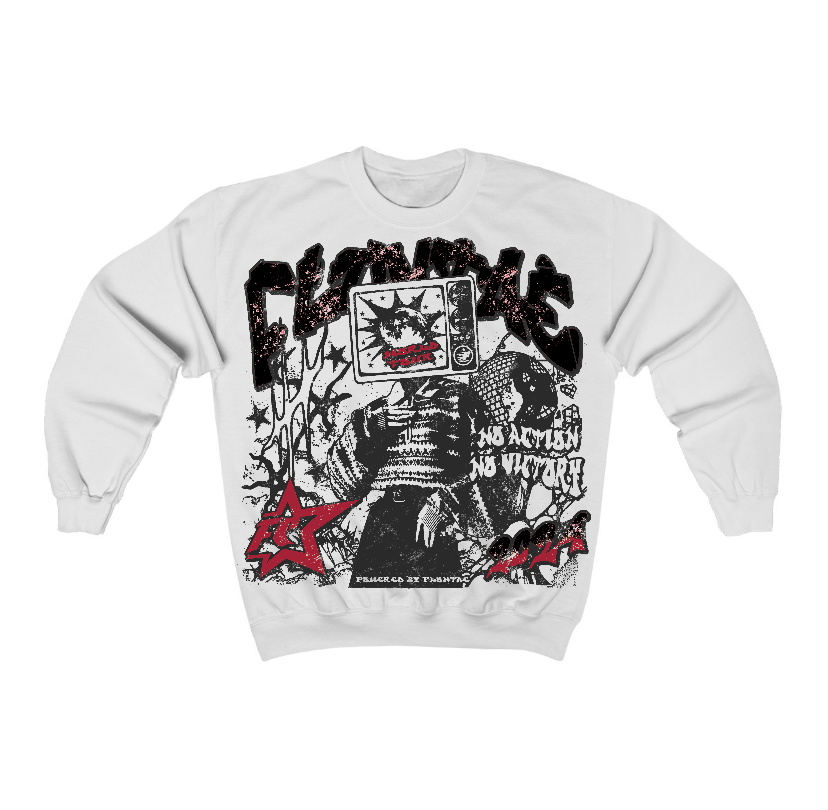 Black Toe 14s Flontae Crewneck Sweatshirt No Victory Graphic