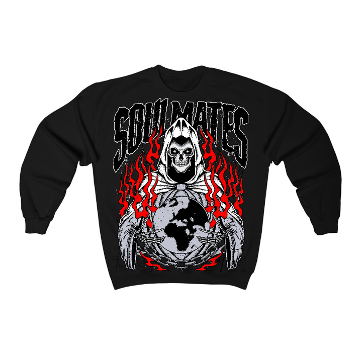 Black Cement 3s Flontae Crewneck Sweatshirt Soulmates Graphic