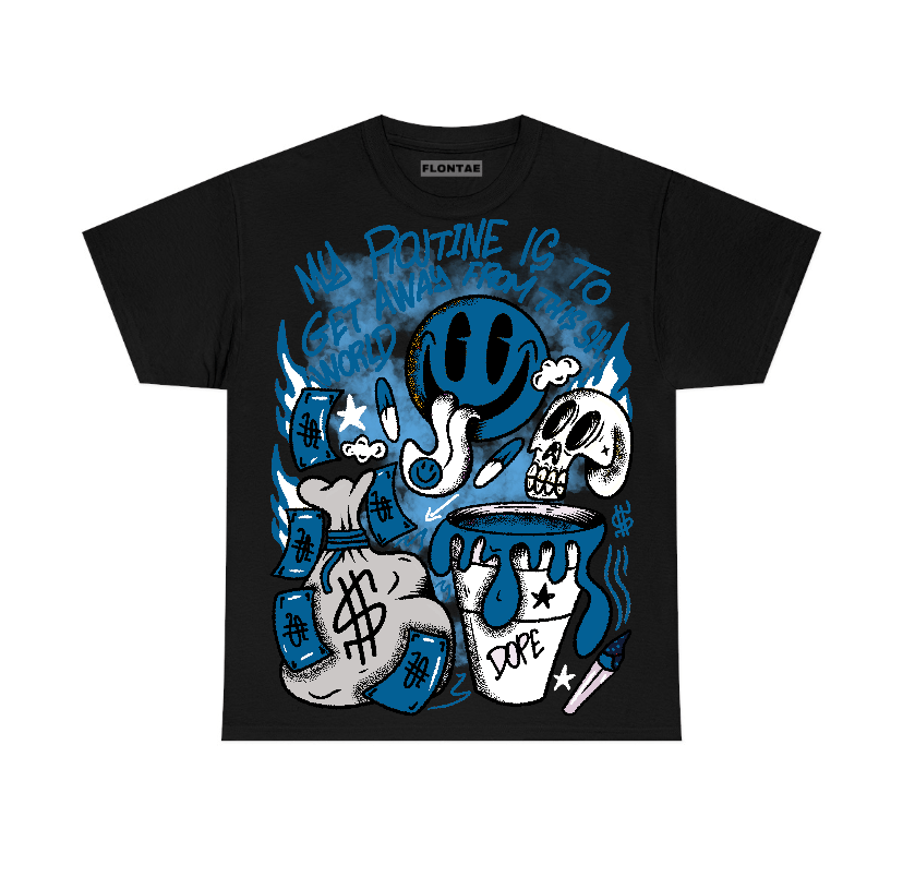 Military Blue 4s Flontae T-Shirt Stay Out Graphic