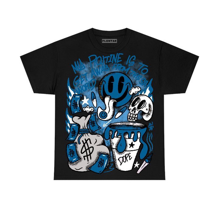 Military Blue 4s Flontae T-Shirt Stay Out Graphic