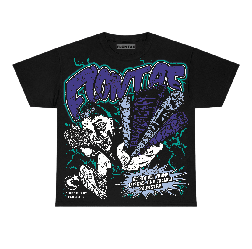 Grape 5s Flontae T-Shirt Stay Brave Graphic