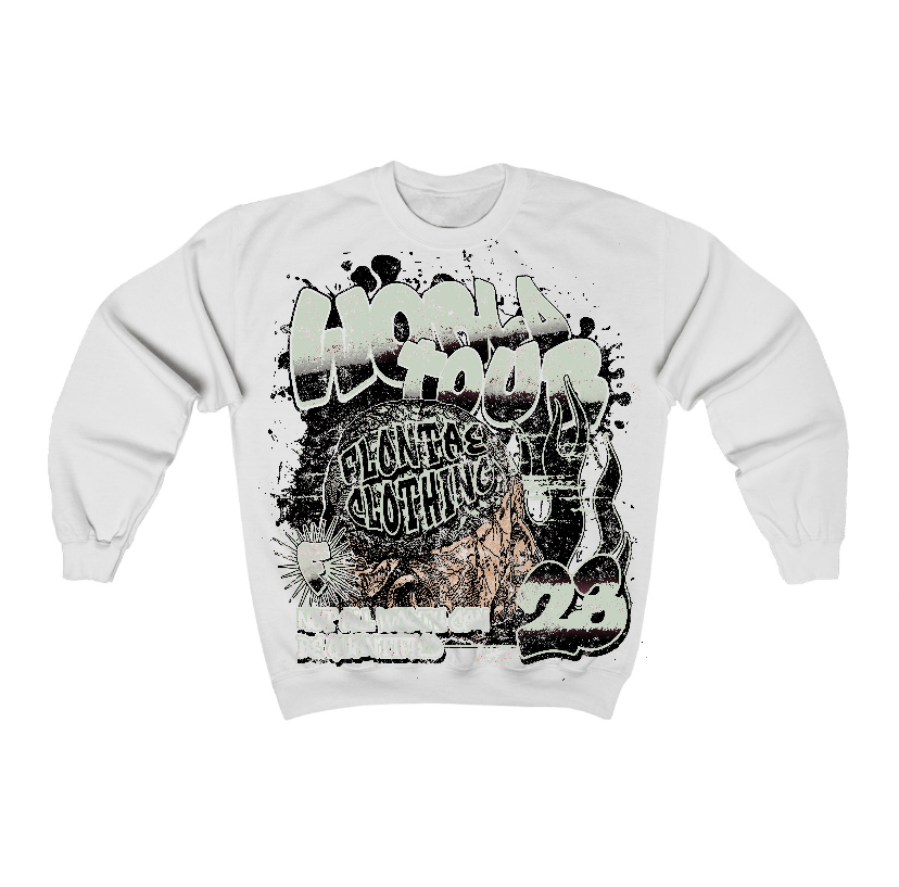 Seafoam 4s Flontae Crewneck Sweatshirt Intelligence Graphic