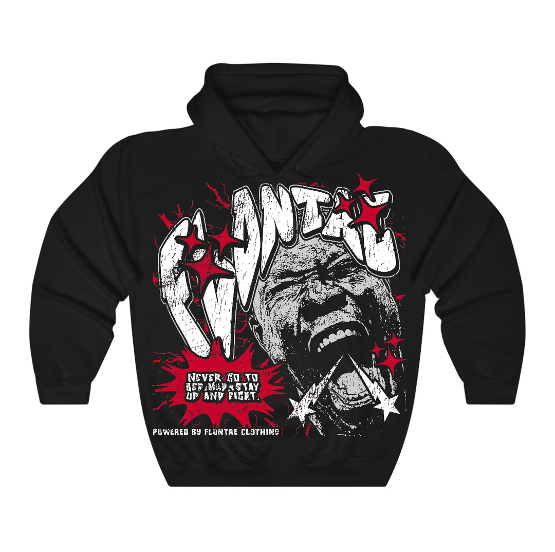Red Taxi 12s Flontae Hoodie Never Quit Graphic
