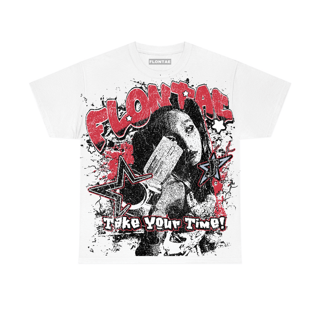 Fire Red “Black Tongue” 5s Flontae T-Shirt Be Patient Graphic