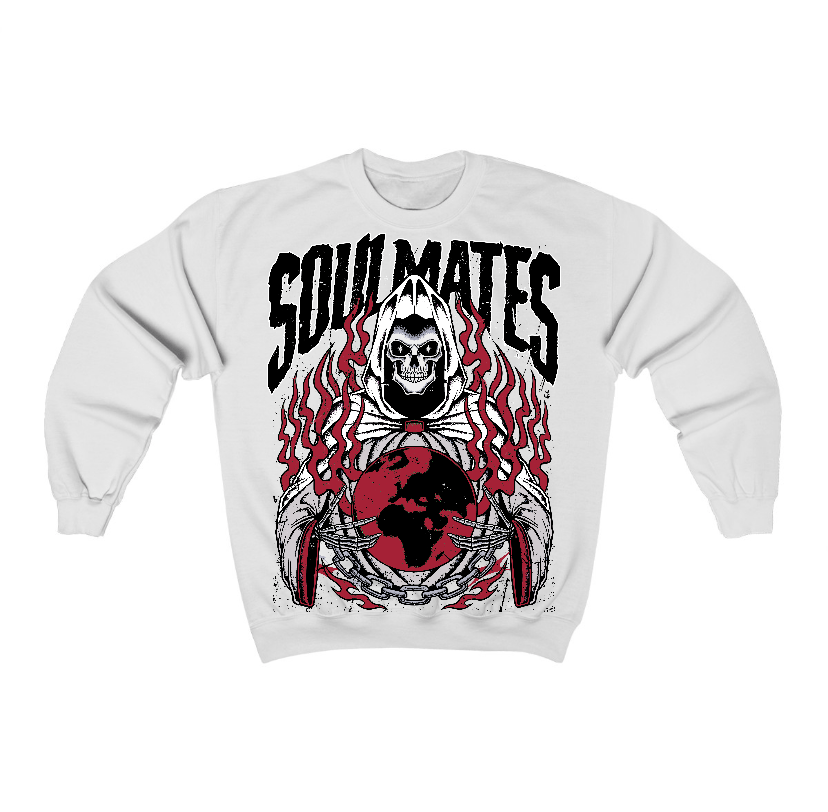 Black Toe 14s Flontae Crewneck Sweatshirt Soulmates Graphic