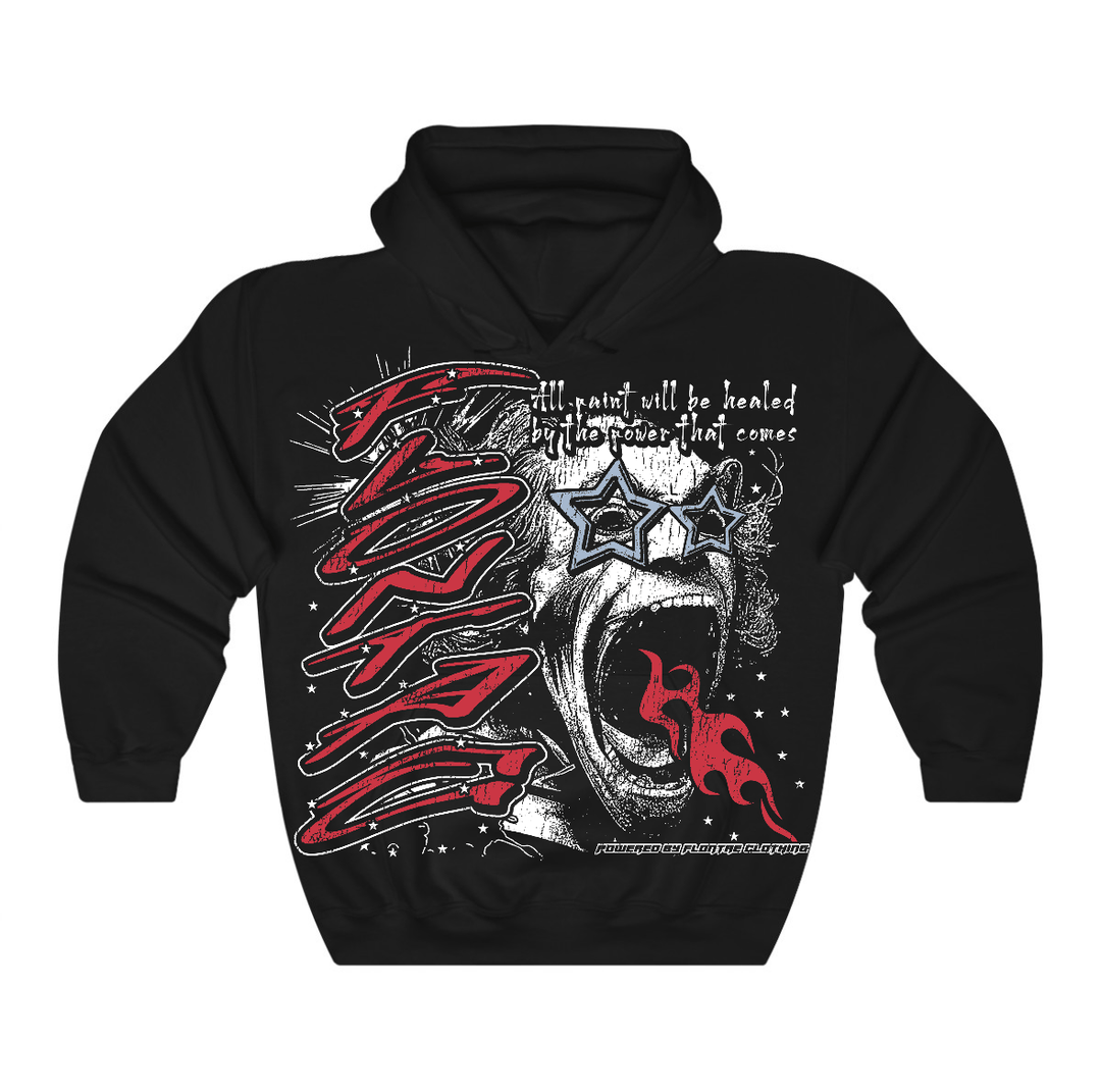 Fire Red “Black Tongue” 5s Flontae Hoodie Wonder Graphic