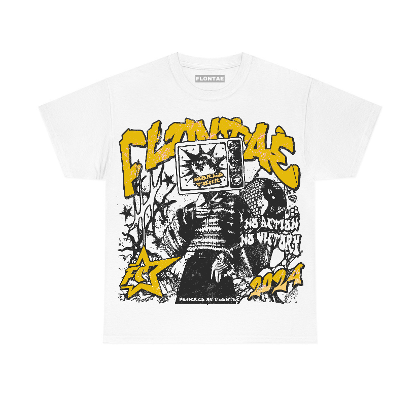 Vivid Sulfur 4s Flontae T-Shirt No Victory Graphic