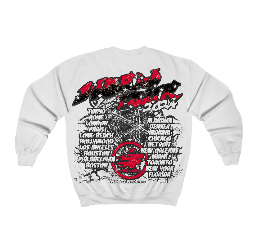 Red Taxi 12s Flontae Crewneck Sweatshirt No Victory Graphic