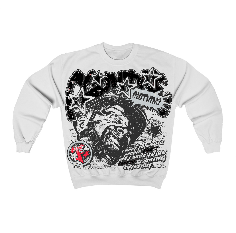 Black Metallic Reimagined 5s Flontae Crewneck Sweatshirt Be Unique Graphic