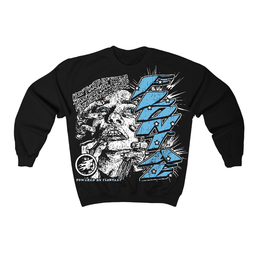 Legend Blue 11s Flontae Crewneck Sweatshirt Forever Graphic