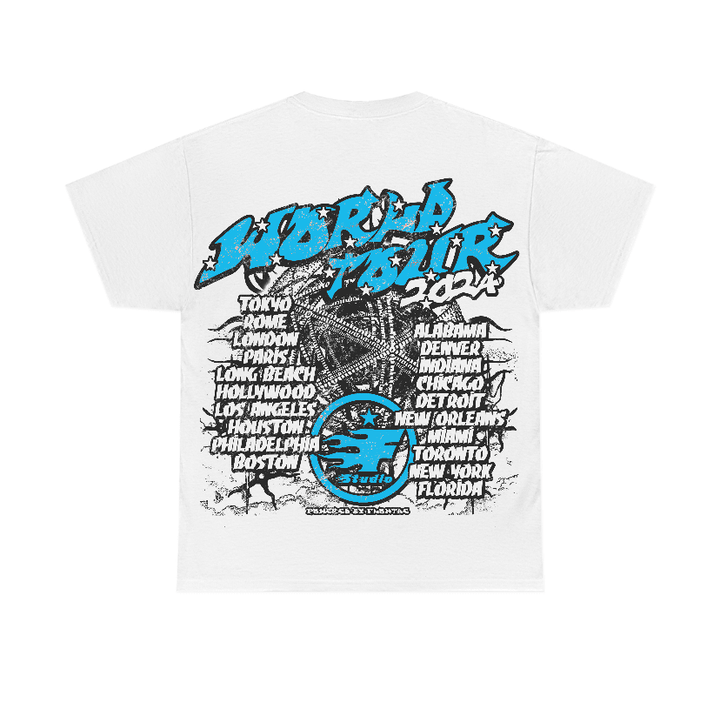 Powder Blue 9s Flontae T-Shirt No Victory Graphic