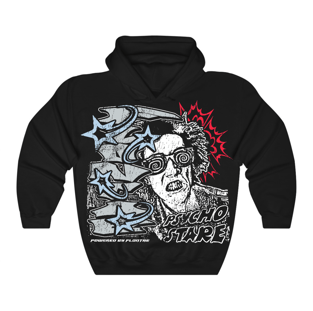 Black Metallic Reimagined 5s Flontae Hoodie Stare Graphic