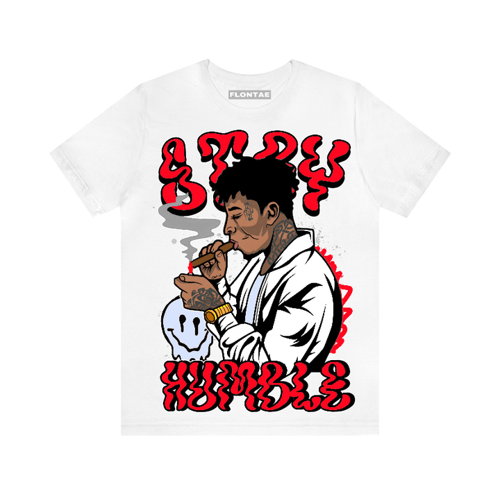 Cherry 11s Flontae T-Shirt Stay Humble Graphic