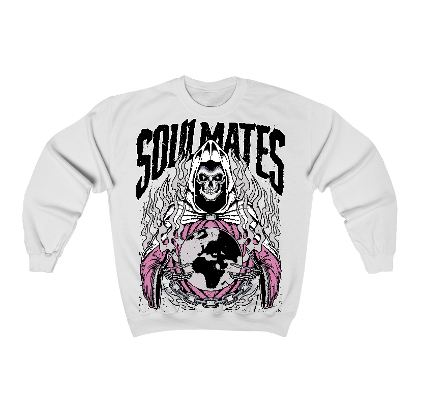 Orchid 4s Flontae Crewneck Sweatshirt Soulmates Graphic